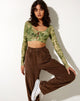 Afbeelding van Henru Cropped Cardi in Vage Bloemen