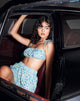 Afbeelding van Hepsie Crop Top in Flower Power Blauw