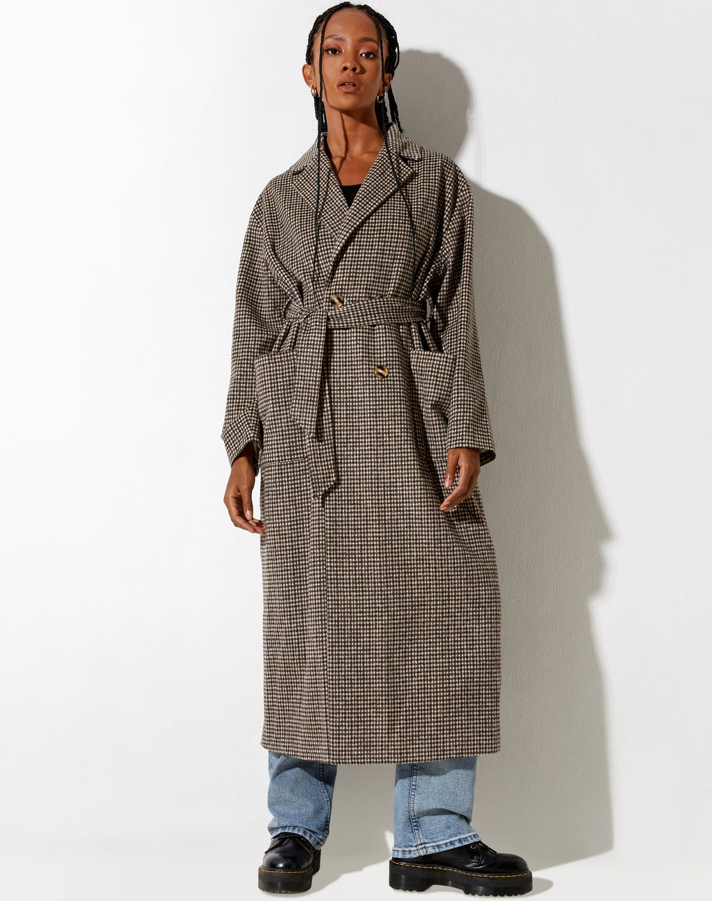 Herdina Vacht in Houndstooth Bruin