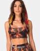 Afbeelding van Bliss Crop Top in Fire Mesh