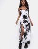 Afbeelding van Hime Maxi Dress in Mono Tie Dye Zwart-Wit