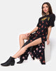 Afbeelding van Hime Maxi Dress in Soi Rose Zwart en Rood