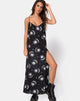 Afbeelding van Batis Maxi Dress in Sun Moon Stars BW