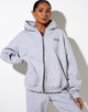 Afbeelding van Hollack Hoodie in Lunar Rock met Motel Work Kleding Label Embro