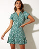 Afbeelding van Holma Mini Dress in Floral Field Green