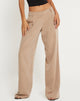 Afbeelding van Hondra broek met wijde pijpen in beige