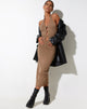 Housna Midi Dress in Zilver nerts
