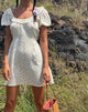 Afbeelding van Sasyana Mini Dress in Pretty Petal Ivory