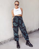 Afbeelding van Basta Jogger in Dragon Flower Zwart en Mint