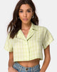 Afbeelding van Indiana Cropped Shirt in Sage Check