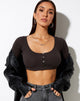 Afbeelding van Ineke Crop Top In Rib Gezwarte Parel