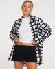 Afbeelding van Elm Shirt in Mono Painted Check Zwart
