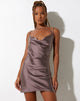 Afbeelding van Iza Slip Dress in Satin Steel