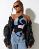 Jaira Top in Abstract Paars