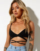 Afbeelding van Jamaria Bralette Top in Rib Zwart
