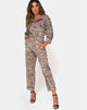 Afbeelding van Jampa Jumpsuit in Zips Zebra Taupe