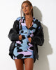 Janika Mini Dress in Abstract Paars