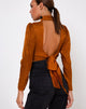 Afbeelding van Jasty Crop Top in Satijn Zebra Goud Koraal