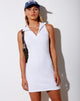 Afbeelding van Jeeta Mini Jurk in Rib Wit