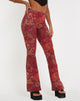 Afbeelding van Jeevan Flare Broek in Abstract Paisley Rood