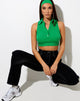 Afbeelding van Jeleta Gewatteerde Top in Rib Fun Green