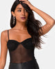 Afbeelding van Jelita Sheer Bodice in Zwart Net