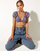 Afbeelding van Jiena Crop Top in Lila Bloesem