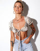 Afbeelding van Jiha Crop Top in Sand Leopard