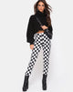 Afbeelding van Jolim Broek in Ruitjesbord Medium Z/W
