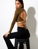 Afbeelding van Jorja Crop Top in Rib Military Olive