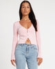 Afbeelding van Kaigra Cardi in Baby Pink Silver Stud Hotfix
