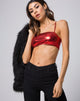 Afbeelding van Kala Crop Top in Metallic Shimmer Rust