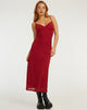 Afbeelding van Kalana Maxi Dress in Red Flock Mesh