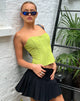 Afbeelding van Kansa Corset Top in Peergroen met Witte Steek
