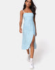 Afbeelding van Kaoya Midi Dress in Ditsy Rose Blue