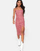 Afbeelding van Kaoya Midi Dress in Ditsy Rose Red