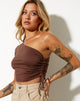Afbeelding van Kara Crop Top in Lycra Diep Mahonie