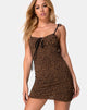 Afbeelding van Karlia Jurk in Animal Flock Tan Net