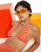 Afbeelding van Motel X Barbara Kristoffersen Katara Crop Top in 70s Ripple Mandarijn