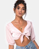 Afbeelding van Kavida Crop Top in Satijn Dusty Rose