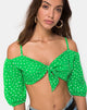 Afbeelding van Kavon Crop Top in Groene Diana Stip