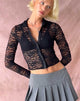 Afbeelding van Kawai Button Up Top in Lace Black