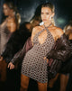 Afbeelding van MOTEL X IRIS Jouda Mini Dress in Chain Tangle Donkerbruin