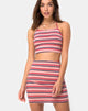 Afbeelding van Kimmy rok in 70s Stripe Roze Horizontaal
