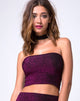 Afbeelding van Tube Top in Glitter Bourgondië