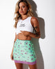 Afbeelding van Kirim minirok in Mesh Bloom Lime