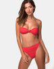 Afbeelding van Knot Bandeau Bikinitop in Baewatch Rood