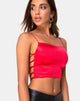 Afbeelding van Ozka Crop Top in Satijn Rood
