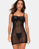 Afbeelding van Kumin Mini Dress in Crystal Net Zwart