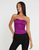 Afbeelding van Kyanata Strapless Korset in Satijn Paars